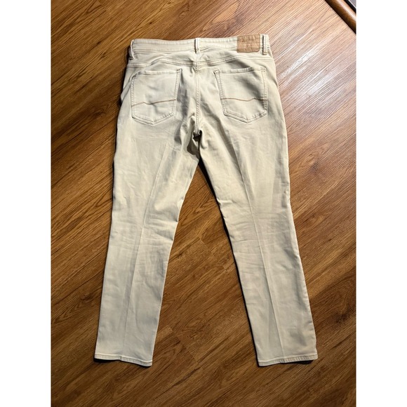 C&A Denim Sz 36x32 Mens Khaki Denim Stretch Pants Slim - Picture 4 of 6